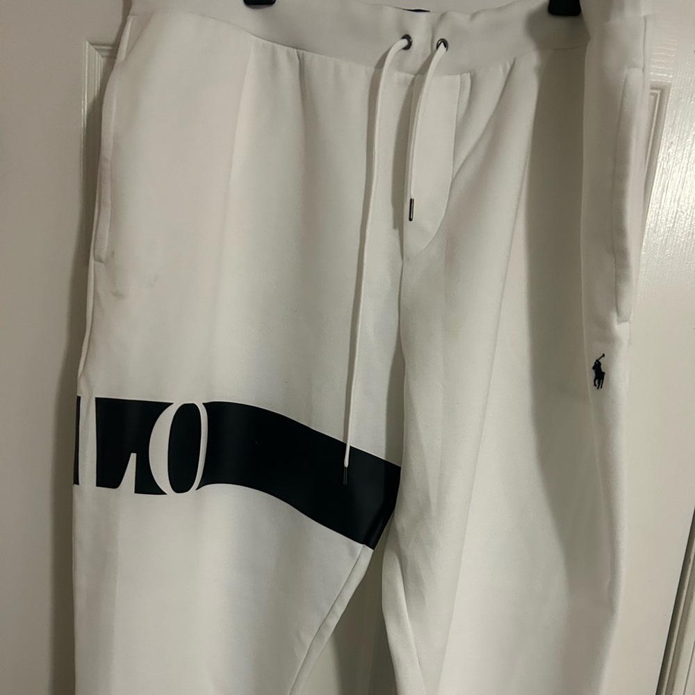 Polo by Ralph Lauren White and Black Joggers